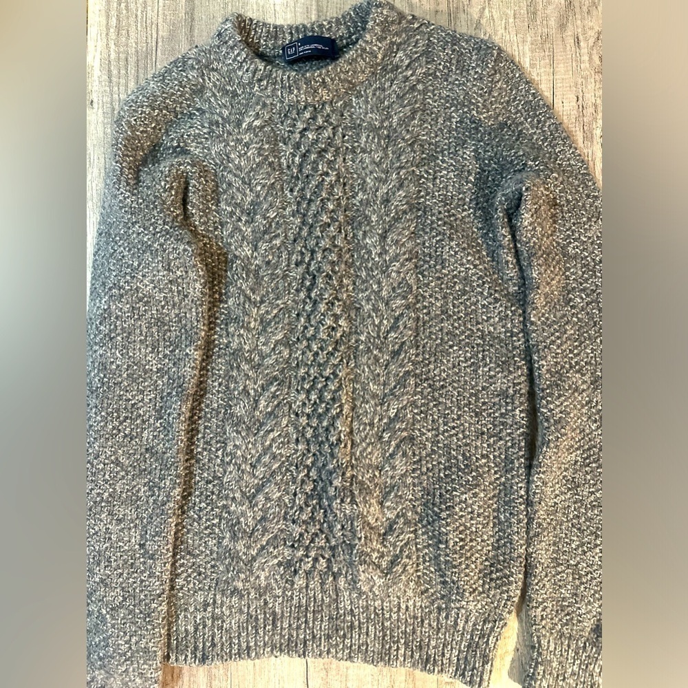 NWOT GAP Gray Sweater Lambswool & Nylon Size Small